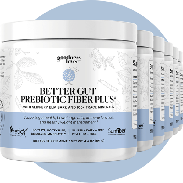 Better Gut Prebiotic Fiber Plus [6 Bottles]